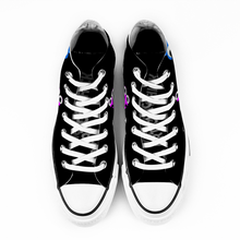 Load image into Gallery viewer, Who let the Frogs out?  Unisex High Top Canvas Shoes