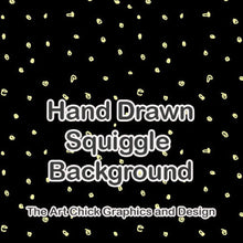 Load image into Gallery viewer, Hand Drawn Squiggle Background - Black and White background image , Dots