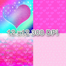 Load image into Gallery viewer, Valentine Backgrounds BUNDLE (12) Backgrounds with Bonus 8 pngs