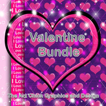 Load image into Gallery viewer, Valentine Backgrounds BUNDLE (12) Backgrounds with Bonus 8 pngs