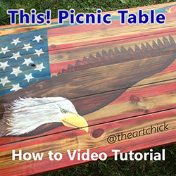 Eagle Flag Picnic Table - Using Unicorn Spit and Total Boat top coat. Youtube Tutorial