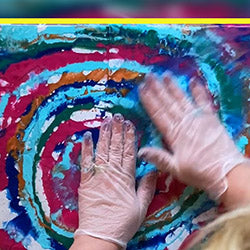 Unicorn Spit Amazing Blending for a Tie Dye look on Canvas - Project Ideas