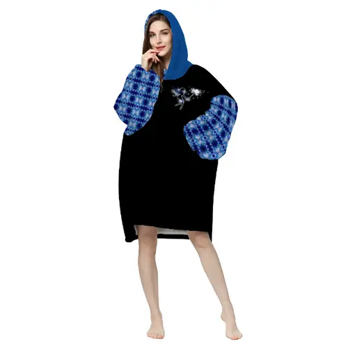 Fantasy Fairy Adult,  Pullover Plush Hooded Blanket Long Hoodie, Pajamas, Graphic Hoodie