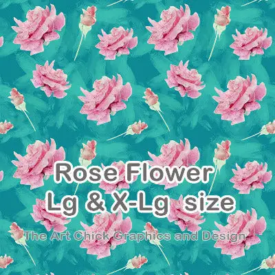 Spring Flower Pattern Illustration Background, Flower Stock - Teal Pink Flowers - 2 files
