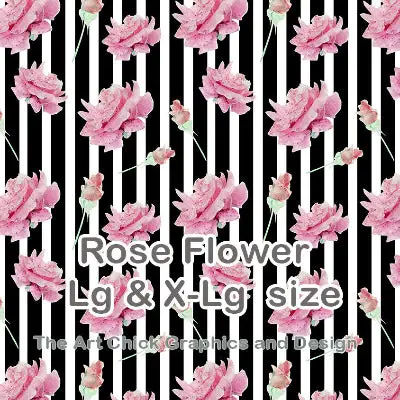 Extra Large and Large Flower Illustration - Stripe Flowers 2 files