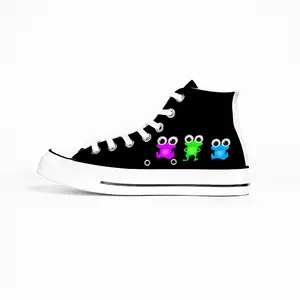 Who let the Frogs out?  Unisex High Top Canvas Shoes