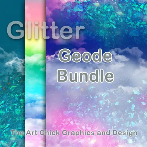 Glitter Geode BUNDLE -  12 files