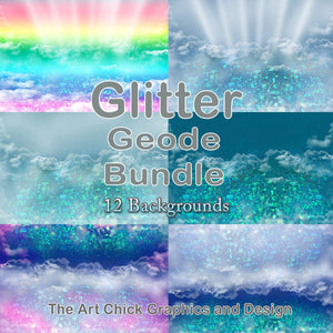 Glitter Geode BUNDLE -  12 files