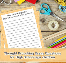 Load image into Gallery viewer, Essay topics for high school students  - 12 Pages - Printable