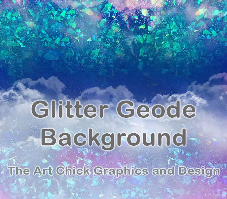 Glitter Geode Background -  Iridescence