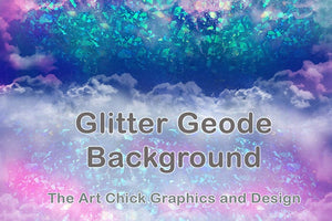 Glitter Geode Background -  Iridescence