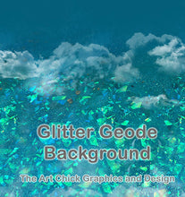 Load image into Gallery viewer, Glitter Geode Background - Blue Teal
