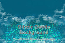 Load image into Gallery viewer, Glitter Geode Background - Blue Teal