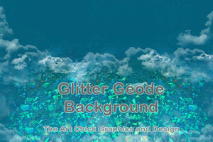 Glitter Geode Background - Blue Teal