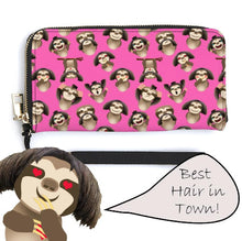 Load image into Gallery viewer, Wristlet Wallet and Phone Purse Handbag, Harry the Sloth