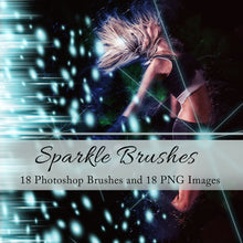 Load image into Gallery viewer, 18 Sparkle Photoshop Brushes and 18 Transparent PNG (Price reduced limited) Photoshop Brushes Pack