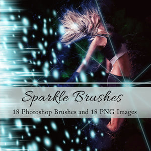 18 Sparkle Photoshop Brushes and 18 Transparent PNG (Price reduced limited) Photoshop Brushes Pack
