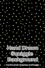 Load image into Gallery viewer, Hand Drawn Squiggle Background - Black and White background image , Dots