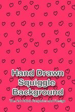 Load image into Gallery viewer, Hand Drawn Squiggle Pink Stock Image Background - Hearts