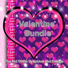 Load image into Gallery viewer, Valentine Backgrounds BUNDLE (12) Backgrounds with Bonus 8 pngs
