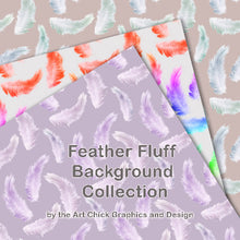Load image into Gallery viewer, feather pattern drawing, feather background illustration